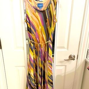 Simply Vera asymmetrical color splash dress